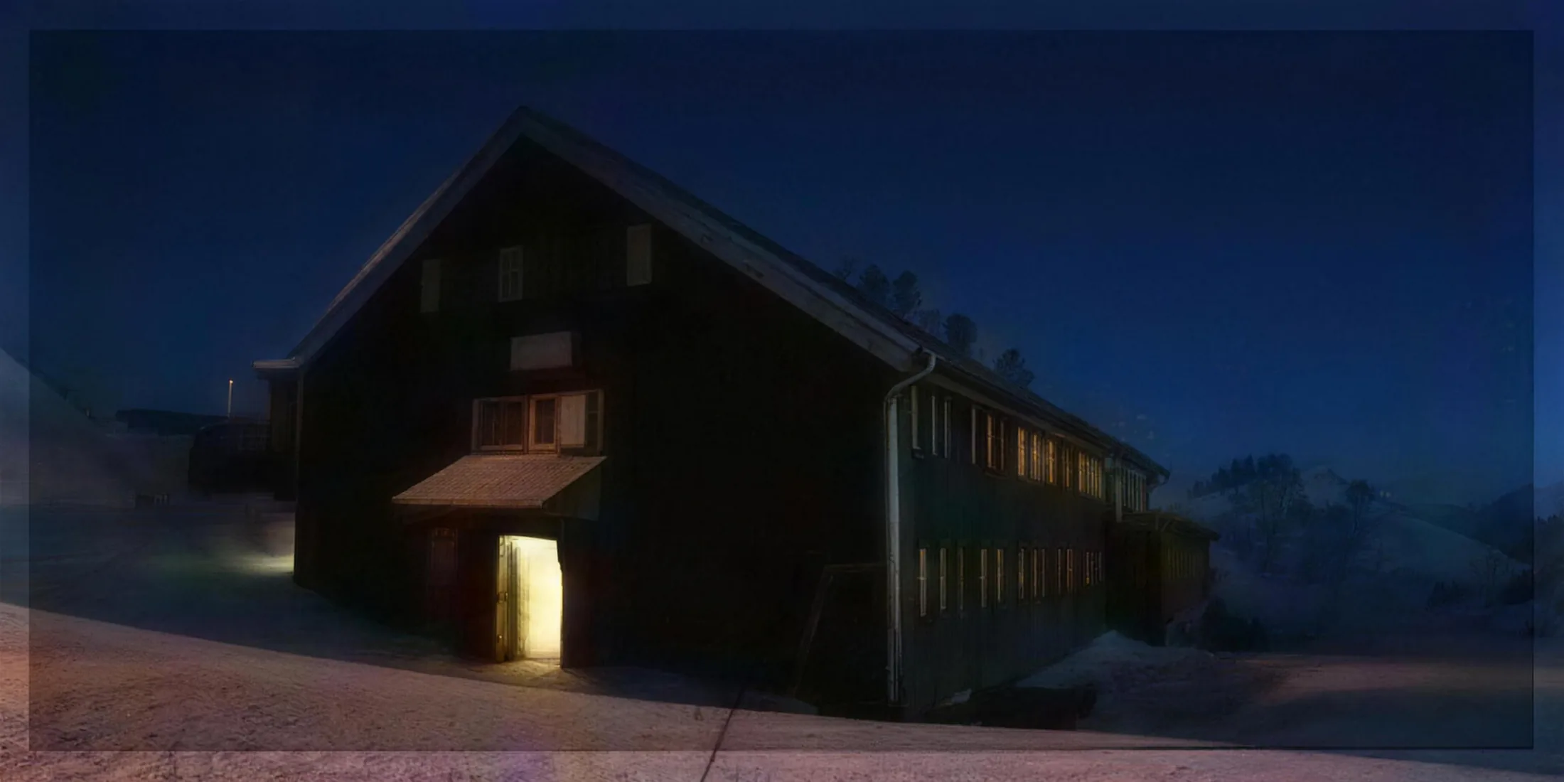 Die Ulmer Hütte bei Nacht