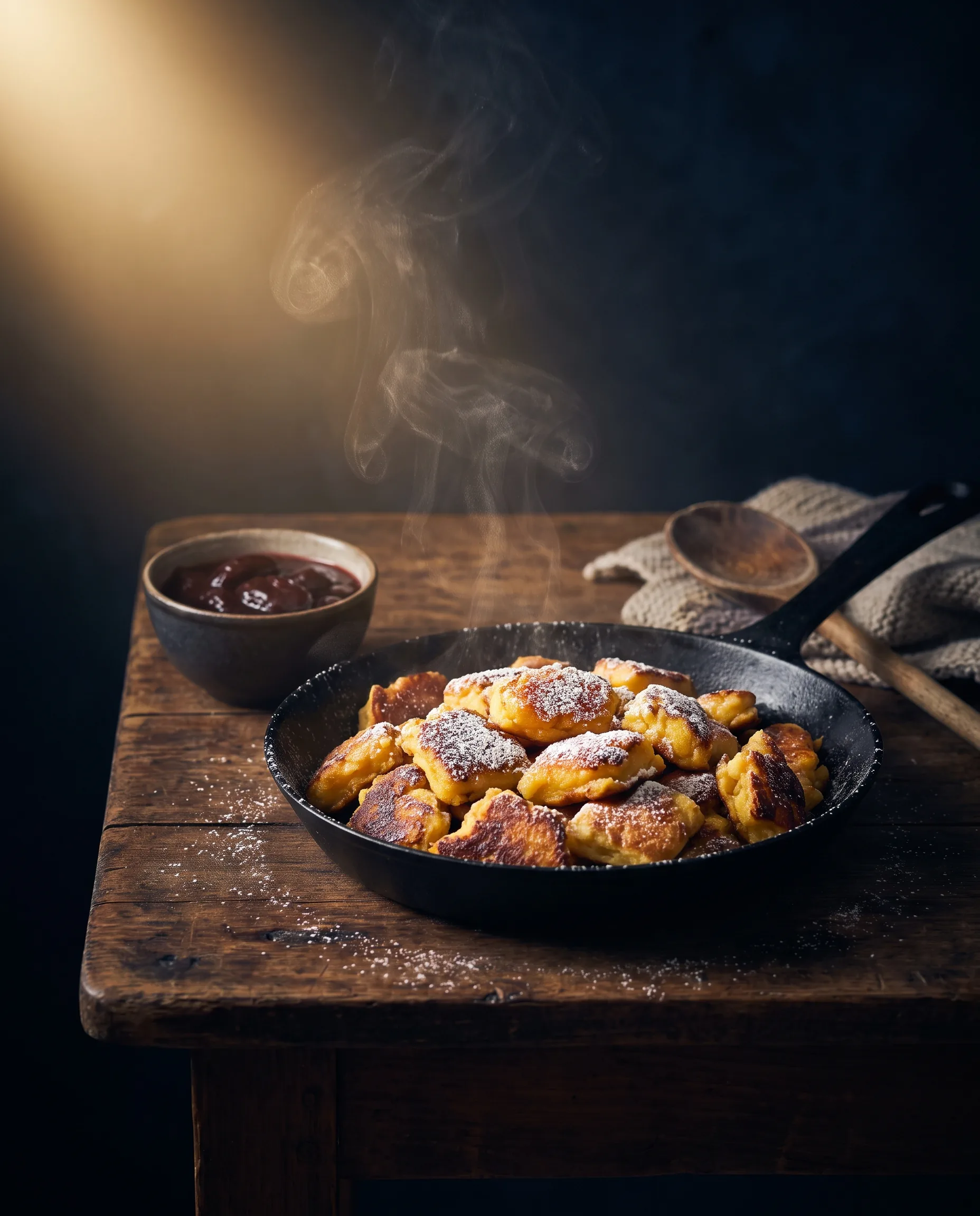 Kaiserschmarrn in der Eisenpfanne